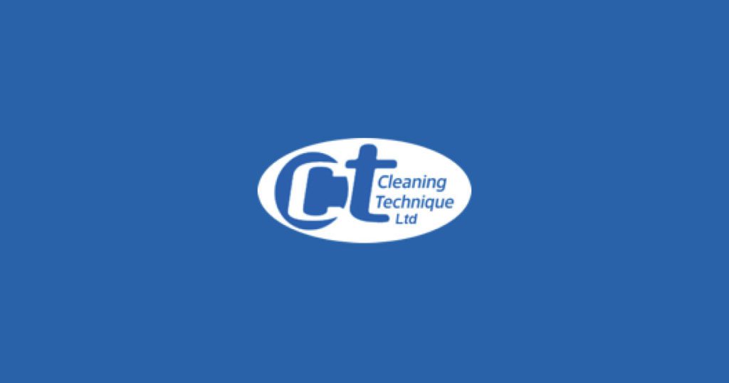 cleaning technique logo on a blue background