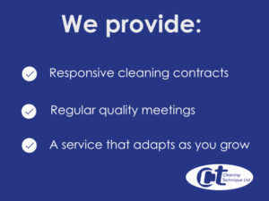 a list highlighting the benefits of our contract cleaning services