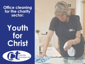 title image for a case study about office cleaning for charities
