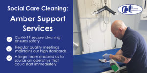 The featured image to a case study about social care cleaning services