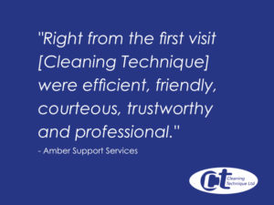 Right from the first visit Cleaning Technique were efficient, friendly, courteous, trustworthy and professional