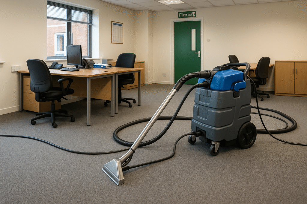 office with carpet cleaner machine