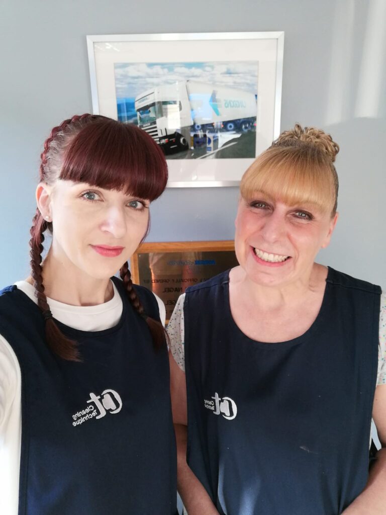 A portrait of Tracy and Nicole, two cleaning operative at Cleaning Technique